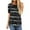 Black, variant on Aloohaidyvio Blouse for Women under $10,Womens Summer Striped Round Neck Solid Color Short Sleeve T-Shirt Tops