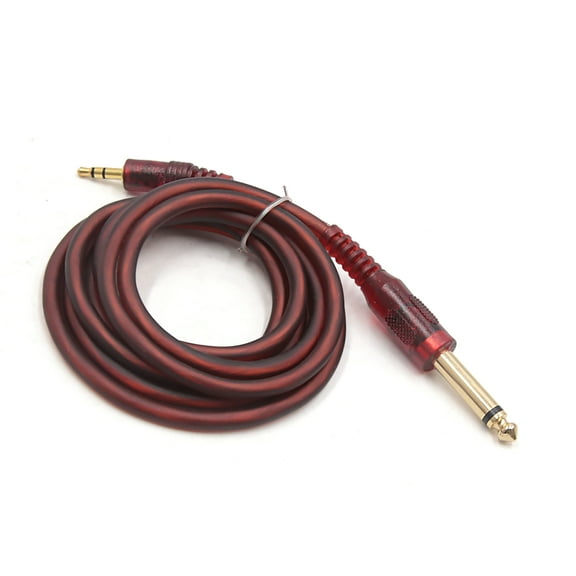 Unique Bargains 4.9ft Length 1/8 Inch Male to 1/4 Inch Male TRS Car Stereo Audio Cable Amplifier Cord