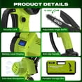 thumbnail image 2 of GPED Mini Chainsaw, 6 inch Portable Electric Chainsaw Cordless, Handheld Chain Saw Pruning Shears Chainsaw for Tree Branches, Green, 2 of 7
