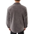 thumbnail image 3 of Men's Smith's Workwear Sherpa-Lined Fleece Shirt Jacket Color: Dark Grey Size: XL, 3 of 5