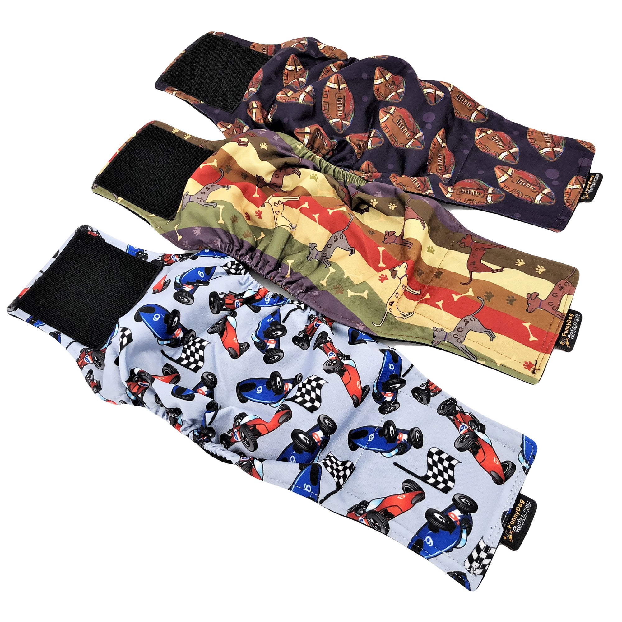 Pack of 6 Male Dog Diapers Belly Band Wrap Waterproof Leak Proof Washable