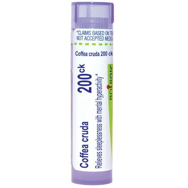 Boiron Coffea Cruda 200CK, Homeopathic Medicine for Sleeplessness With Mental Hyperactivity, 80 Pellets