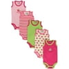 Luvable Friends Girls 0-12 Strawberry Tank Bodysuit Set - 5 Pack (Pink 6-9 Months)