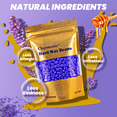 thumbnail image 3 of Charmonic 1.1lb/500g Hard Wax Beads for Hair Removal, Depilatory Wax Beans(lavender), 3 of 12