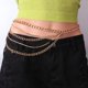 thumbnail image 3 of 1 pieza (oro）Cadena de cintura dorada, vientre ajustable, multicapa, joyería sexy para el cuerpo femenino, cinturón de cadena dorada, cinturón de diamantes de imitación, para mujeres y niñas Sincero Electrónica, 3 of 5