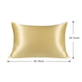 thumbnail image 5 of PiccoCasa 1 Pc 19 Momme Silk Pillowcase with Hidden Zipper King Yellow 20" x 36", 5 of 7