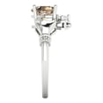 thumbnail image 3 of Clara Pucci 14K White Gold 1.05ct YellowMoissanite Claddagh Ring for Women, 3 of 8