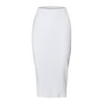 thumbnail image 3 of Womens Skirt High-Waist Solid Slim Skirt Long Skirt Hip Bodycon Sexy Straight Skirt, 3 of 7