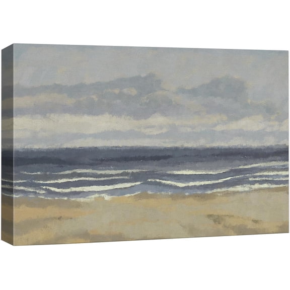 PixonSign Canvas Print Wall Art Storm Cloud Coastal Ocean Beach Nature Wilderness Illustrations Fine Art Decorative Farmhouse/Country Relax/Calm/Cozy Multicolor Zen for Bedroom - 32"x48"