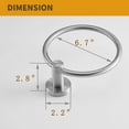 thumbnail image 6 of Hand Towel Ring for Bathroom, Durable SUS304 Stainless Steel, Brushed Nickel, Modern Style, 6 of 8