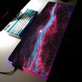 thumbnail image 1 of Alfombrilla de ratón RGB para juegos, alfombrilla de escritorio colorida y luminosa, Color Azul, Morado, Nube espacial, para ordenador de escritorio, Bloc de notas para universo LIUWENJING unisex, 1 of 2