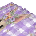 thumbnail image 3 of Cute Easter Rabbit Eggs Tulips Purple Plaids Shower Curtains with 12 Hooks Waterproof Bathroom Decor 66" x 72", 3 of 6