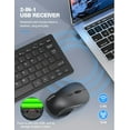 thumbnail image 2 of Wireless Keyboard and Mouse Combo Mini Cordless Computer Keyboard and Mouse Set 2.4GHz Silent Adjustable 1600 DPI Quiet Click Lag-Free for Computer Laptop PC Windows Mac Chrome OS, 2 of 4