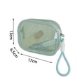 thumbnail image 4 of Makeup Bag Set, Mesh Cosmetic Bag for Women, Toiletry Travel Organizer with Zipper, Breathable Mesh Pouch with Wrist Strap, Portable Storage Pouch for Fitness, Swimming Pool, and Camping, 4 of 5