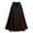 Black, variant on QENGING Summer Skirts for Women Plus Size Lace Patchwork High Waist Midi Skirt Gothic Pleated Skirt Casual