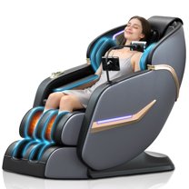 KOLLECKTIV 2026 Massage Chair 4D Full Body, Zero Gravity, SL Track, AI Voice, Heating, Foot Rollers, Black and Gold