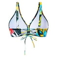 thumbnail image 5 of RUTAYY Women Back Stainless Steel Hooks Swimwear Tops Underwire Full Coverage Bikini Tops Push Up Swim Crop Tops Tie Back Bathing Tops Boho Swim Wear, 5 of 7