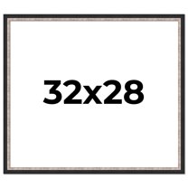 32x28 Frame Silver Real Wood Picture Frame Width 1.25 Inches | Interior Frame Depth 0.75 Inches |