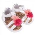 thumbnail image 3 of Hudson Baby Infant Girl Cotton Dress, Cardigan and Shoe 3pc Set, Bright Flamingo, 0-3 Months, 3 of 5