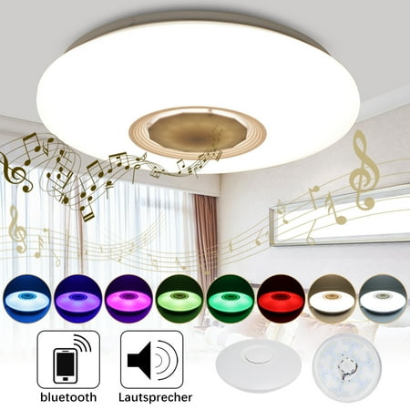 Ac110v 220v Dimmable Led Music Ceiling Light With H Speaker 48w Rgbw Home Party Light With App Remote Control Smart Home Walmart Canada