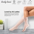 thumbnail image 6 of Lovely Annie Big Girl's & Women's 2 Pairs Knee High Wool Socks | Comfy, Cozy and Fancy Leg Warmer Stockings AFS05 Size L/XL(Beige), 6 of 7