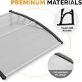 thumbnail image 6 of XYTREW Window Awning Door Canopy Exterior, 40" x 80" Awnings for Doors Polycarbonate Cover Patio Door Awning Rain Snow Sunlight Protection Hollow Sheet, 6 of 15
