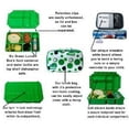 thumbnail image 2 of Go Green Lunch Box Set • 5 Compartment Leak-Proof Lunch Box • Insulated Carrying Bag • Beverage Bottle • Gel Freezer Pack (Zoe's Zig Zag), 2 of 6