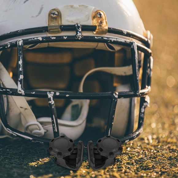 HAMPPLIES Football Visor Clips 1 Pair Plastic Black For American Football Sun And Debris Protection