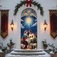 thumbnail image 5 of Nativity Scene Christmas Door Cover, Hanging Backdrop Front Door Porch Door Cover Banner, 35 x 71 inch, 5 of 6