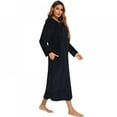 thumbnail image 2 of Peignoir à Capuchon en Molleton pour Femmes - Longue Robe Pelucheuse P-2TG, 2 of 9
