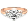 thumbnail image 4 of IGI Certified 2 Carat Heart Shape Lab Grown Diamond Engagement Ring | 14K Rose Gold | Intricacy Three Stone Lab Diamond Ring | FG-VS2-VS2 Quality Friendly Diamonds, 4 of 6