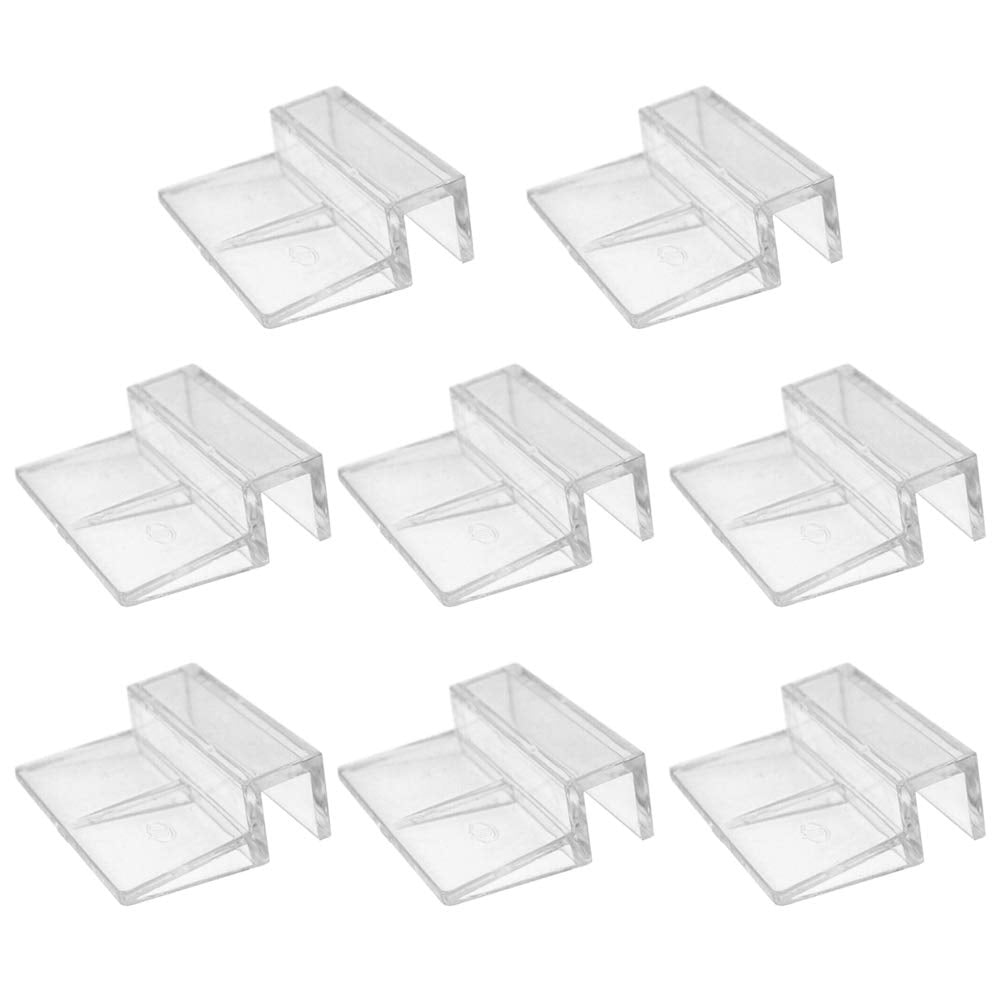 8Pcs Fish Tanks Glass Cover Clip,6mm/8mm/10mm/12mm Aquariums Fish Tank Acrylic Clips Glass Cover Support Holders Universal Lid Clips for Rimless Aquariums