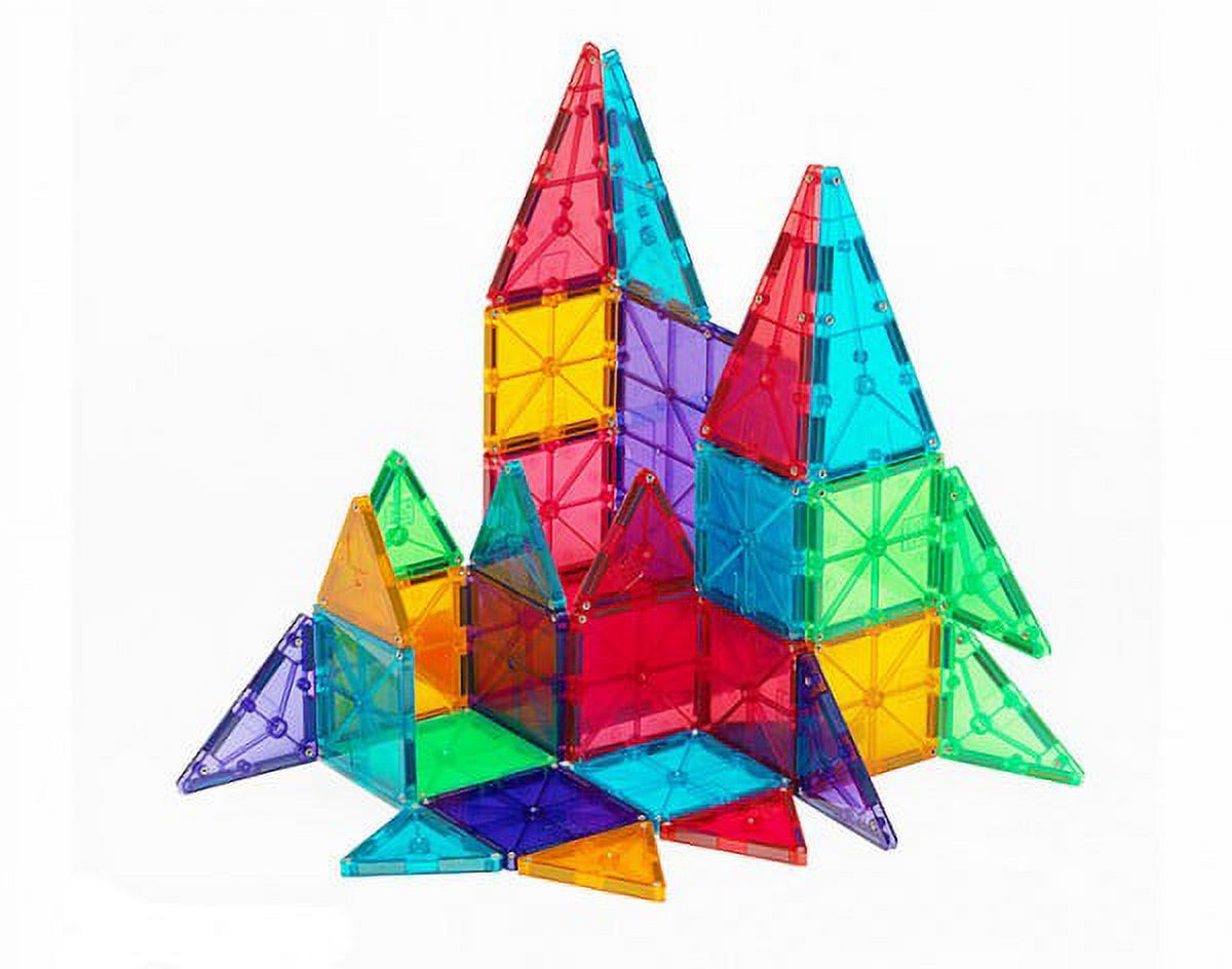 Magna-Tiles 32-Piece Clear Colors Set ? The Original, Award-Winning Magnetic Building Tiles ? Creativity and Educational ? STEM Approved - image 2 of 10