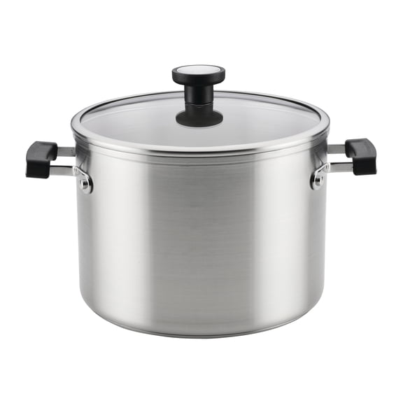 Farberware TrueCook Stainless Steel Induction Stockpot with Lid, 8-Quart, Silver