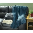 thumbnail image 4 of Aran Woollen Mills Cable Knitted Blanket 100% Premium SuperSoft Merino Wool Throw 40" x 60" Made in Ireland, 4 of 6
