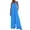 Z-Blue, variant on Summer Plus Size Jumpsuits for Women Tummy Control Fashion Printed Jumpsuit Casual Button Pocket Sleeveless Wide Leg Trousers
