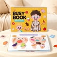 thumbnail image 5 of Montessori Busy Book for Toddlers 3-5 Quiet Book with Human Body Anatomy Activities Sensory Learning Toys Preschool Educational Activity Book Travel Car Seat Toy Ages 3-6 Boys Girls,A, 5 of 5