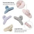 thumbnail image 4 of 5PCS Extra Large Claw Clips, Velvet Touch Non-Slip Grip & Unbreakable Spring, Bulk Fuzzy Hair Claws for Women and Girls, Perfect for Sports, Beach, Office, 4 of 7