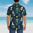 thumbnail image 6 of Goofa Space and Animals Hawaiian Shirt for Men, Unisex Summer Beach Casual Short Sleeve Button Down Shirts,Aloha Tropical Floral print shirt-3X-Large, 6 of 9