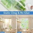 thumbnail image 5 of 111.5 x 45cm Leaf Window Clings Large Green Leaves Static Window Decals Removable Non Adhesive Glass Door Vinyl Privacy Film Rainbow Sun Catcher Home Decorations for Bathroom Cabinet Lime Green, 5 of 6
