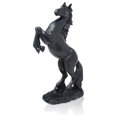 thumbnail image 1 of Estatua de resina de caballo de pie para decoración del hogar, escultura de adorno animal, estatua de resina de caballo trenzado con significado de éxito - Negro, 1 of 5