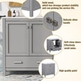 thumbnail image 4 of 30" Grey Bathroom Vanity with Single Sink, Combo Cabinet Undermount Sink, Bathroom Storage Cabinet with 2 Doors and a Drawer, Soft Closing, Multifunctional Storage, Solid Wood Frame, 4 of 9