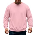 thumbnail image 3 of Domuza Mens Classic Crewneck Pullover Sweatshirts, Fleece Long‑Sleeve Solid Tops, Regular Fit Y2K Street Style Casual Sweatshirt, 3 of 4