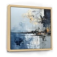 thumbnail image 2 of Designart "The Abstract Painting Of Grey And Blue Lakes" Landscape Lake River Floater Framed Wall Art Prints, 2 of 5