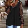 thumbnail image 2 of Tops for Women Trendy Oversized Tee Shirts Women Loose Top Medium Long Sleeve Shirt Athletic T Shirt Woman Half Shirts Fit Stretch Long Sleeve Winter Little Pocket Tunics Running Black XL, 2 of 5