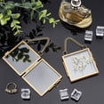 thumbnail image 2 of Yingyy Brass Glass Decoration Frame With Golden Chain Photo Frame: – Holiday Gift Commemorative Item To Complete, 2 of 6