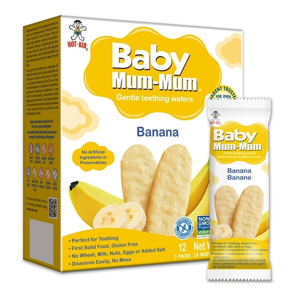 Biscottes de Riz à la Banane Baby Mum-Mum, 24 Biscottes, 50 g