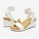 thumbnail image 4 of Sandalia DREAM PAIRS NINI-5 Blanca con Tira Elástica y Cuña de 7.5 cm, 4 of 5