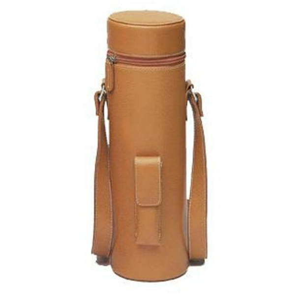 Picnic Gift 4005BR Enclave Leather Wine Tote Single Bottle Carrier