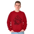 thumbnail image 5 of Floral Diamond Skull Symbol Spiritual Sweatshirt for Men or Women Brisco Brands 2X, 5 of 6